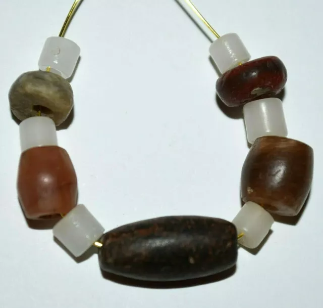 Glass Ancient Stone Excavated Djenne Dig Beads Mali African Trade 1000 Years Old