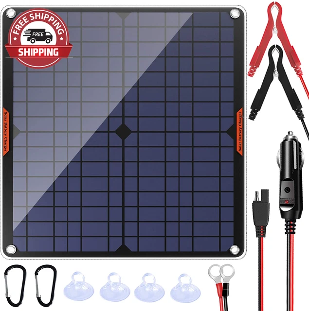 OYMSAE 20W 12V Solar Panel Car Battery Charger Portable Waterproof Power Trickle