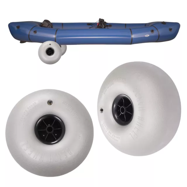2PACK 16" Balloon Wheels Beach Inflatable Tire For Kayak Cart Beach Trolley 80KG