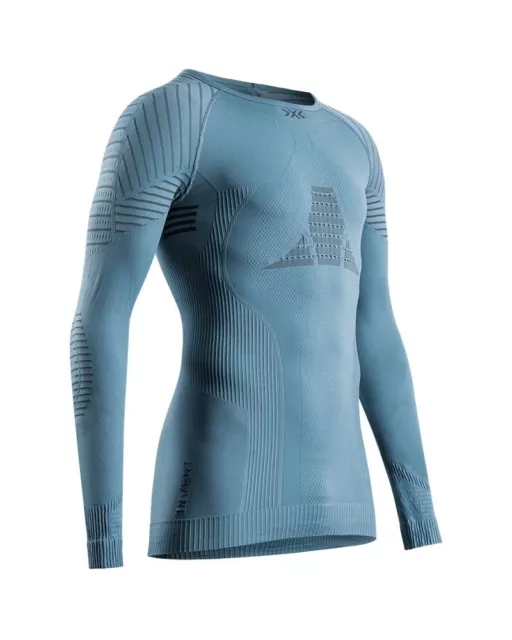 X-Bionic Invent 4.0 Maglia Intimo Maniche Lunghe Girocollo Uomo, Bluestone/Anthr