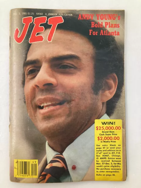 VTG Jet Magazine December 3 1981 Vol 61 #11 Andy Young No Label