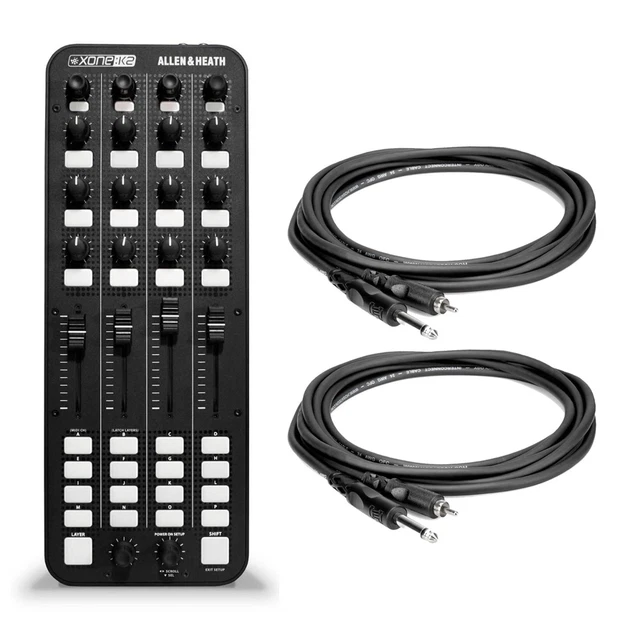 Allen & Heath Xone:K2 USB DJ MIDI Controller Bundle with RCA to TS Cables