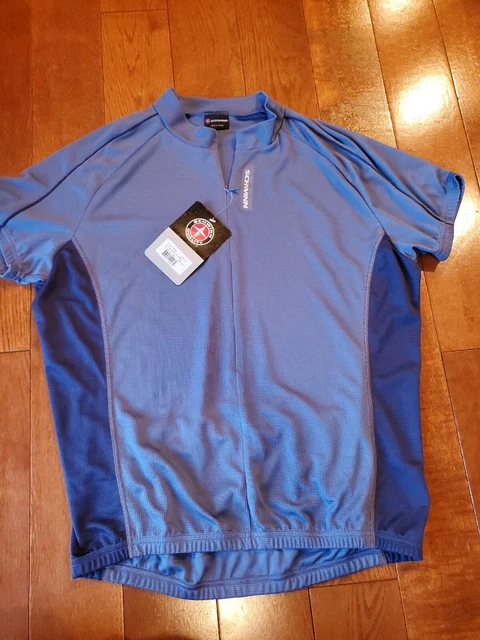 Schwinn Women’s XL CYCLING JERSEY Back Pockets 1/2 Zip Stretch Short Sleeve NWT