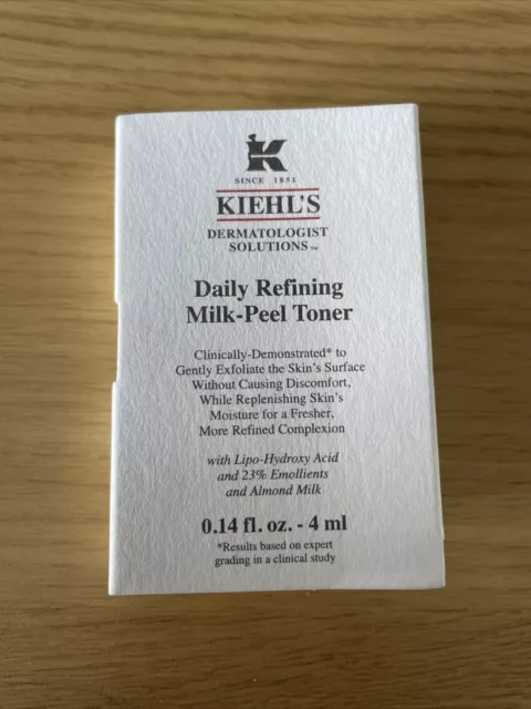 Kiehls Daily Refining Milk-Peel Toner, 4ml Sample Size Free Post.