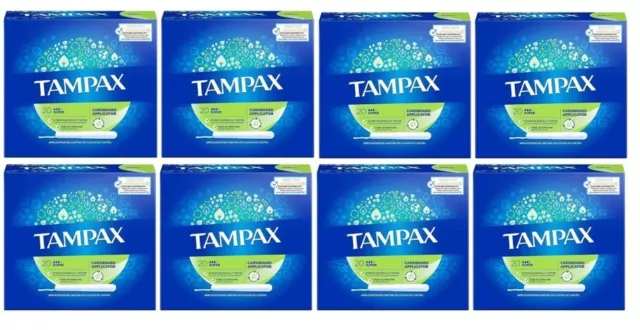 Súper tampones Tampax con aplicador de cartón - 8 X 20 (160 tampones)