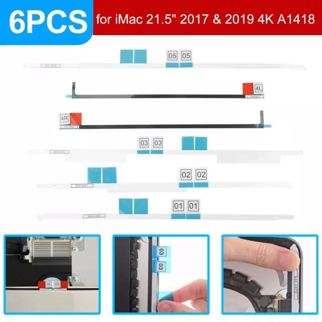 6pcs Adhesive Repair Strips Kit Replacement Tool for iMac 21.5" 2017&2019 A1418