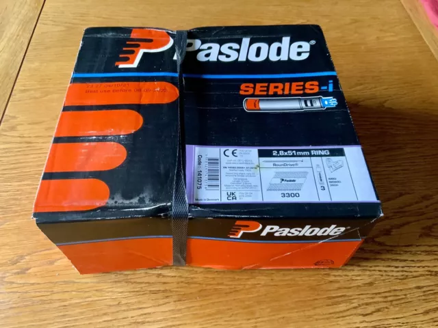 Paslode Serie i, 2,8 x 51 mm Ring Galv-Plus 3300 Nägel 3 Kraftstoff, GAS DATIERT 2023