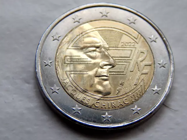 Piece De 2 Euros Jacques Chirac 2022 En Tres Bon Etat