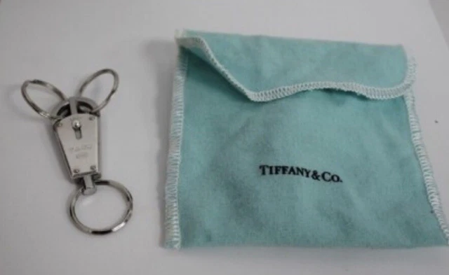 Tiffany 1837 Makers valet key ring in sterling silver and stainless steel.