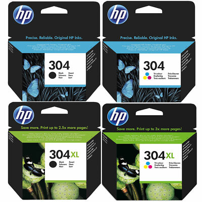 Original HP 304 / 304XL Black & Colour Ink Cartridges For ENVY 5020 Printer
