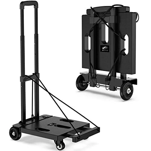 Folding Hand Truck, 265 LB Capacity Dolly Cart for Moving, Heavy Duty Fold Up