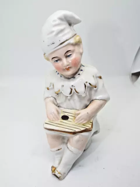 Antique German 18th-19th Century Porcelain Figurine Boy Sat On Potty. Signed  R