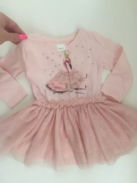 Next Baby Girl Pink Dress 3-6 Months Worn Once