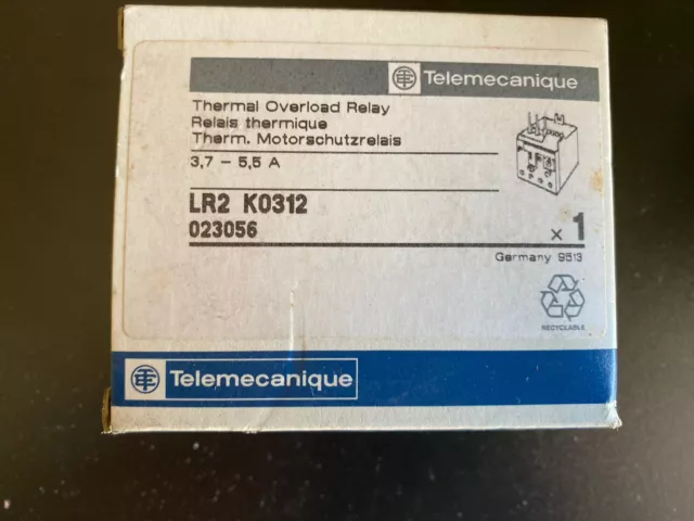 Telemecanique Motorschutz-Relais LR2K0312 3,70-5,50A