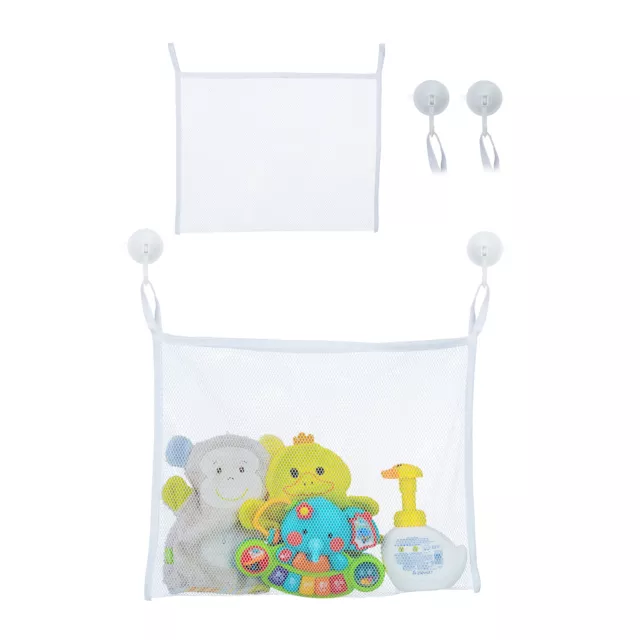 Juego 2 bolsas para juguetes de baño Bolsa de baño para niños Almacenaje ducha