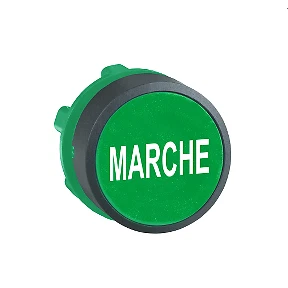 Harmony XB5-tete bouton poussoir-affleurant-22-vert-texte 'MARCHE' ZB5AA342