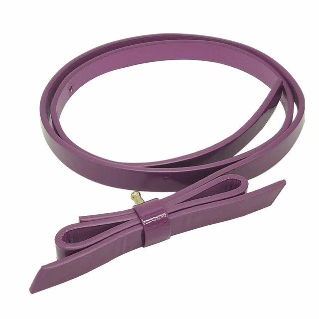 Cintura viola fiocco bambina cintura vita bambini carina nuova taglia 8 (24,5"" - 27,5") dup
