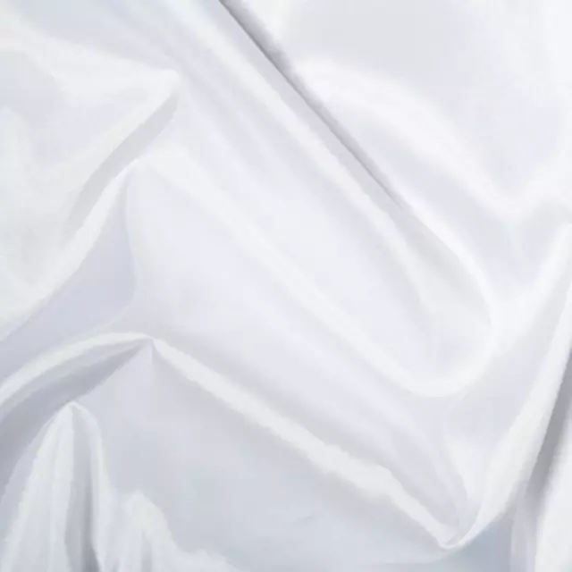 Taffeta Metallic Silk Satin Dress Fabric Material - WHITE