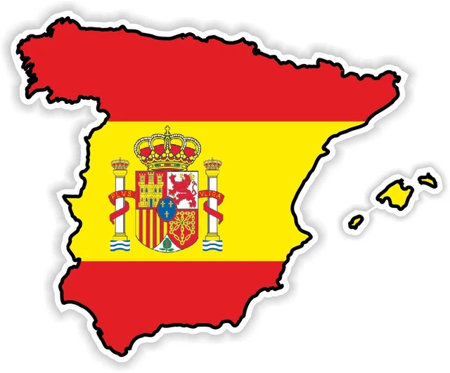 Autocollant Vinyle Îles Canaries – Mapa-Bandiera Islas Canarias – StickersWorld