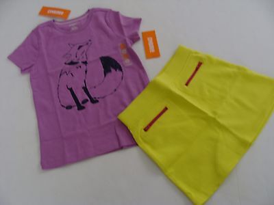 Gymboree Bright Ideas Girls Size 5 Dog Puppy Yellow Skirt Top Shirt Set NWT