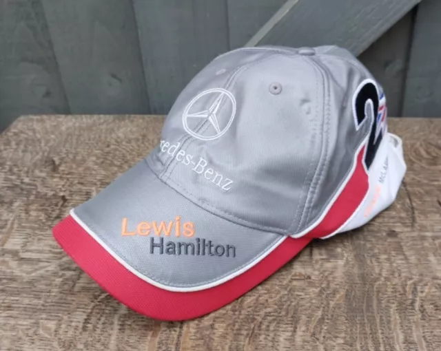 Genuine Lewis Hamilton Vodafone McLaren Mercedes Benz Cap Hat Silver