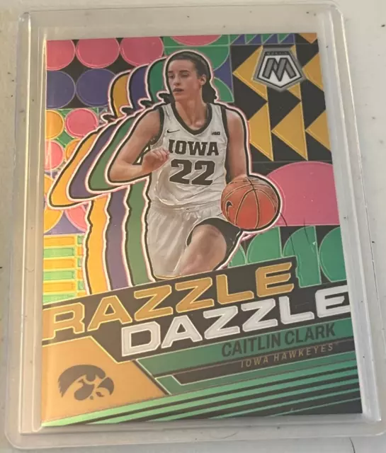 2024 PANINI CAITLIN Clark Collection Razzle Mosaico Prizm Iowa RD1 EUR