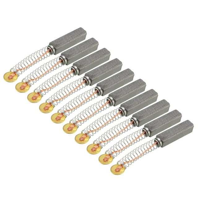 Spazzole di carbone durevoli utensili elettrici parti carbonio/metallo 10 pz/set carbonio