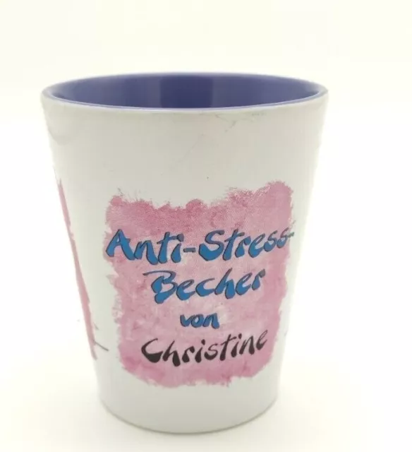 Christine Diddl Tasse "Anti-Stress Becher" Sammeltasse Kaffeetasse Diddlmaus