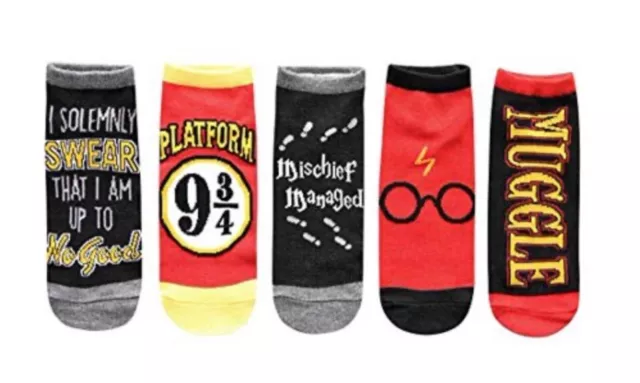 The Wizarding World of Harry Potter No-Show Ankle Socks 5 Pack