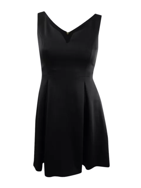 DKNY Women's Sweetheart Scuba Fit & Flare Dress (6, Black)