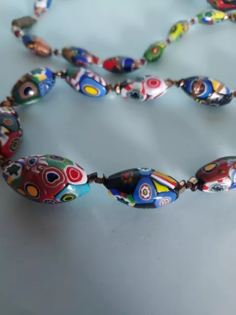 Collier Sautoir En Perles De Murano Millefiori 2