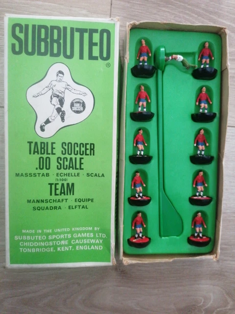 Subbuteo Heavyweight Vintage – Équipes Burnley, Aston Villa, West Ham (années 60/70)