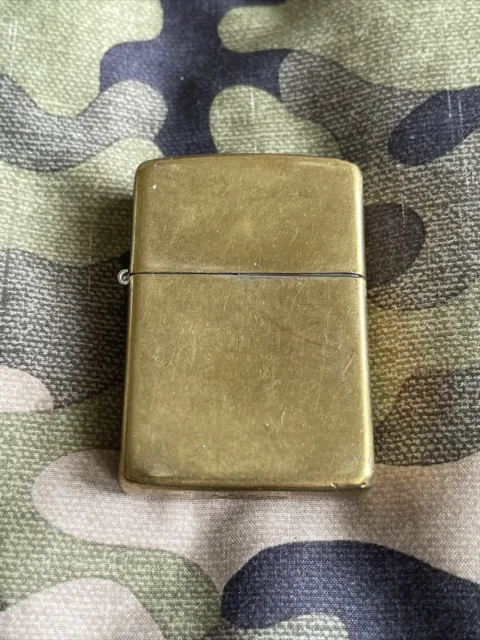 1995 Vintage Zippo Lighter Solid Brass - Made in Bradford, USA