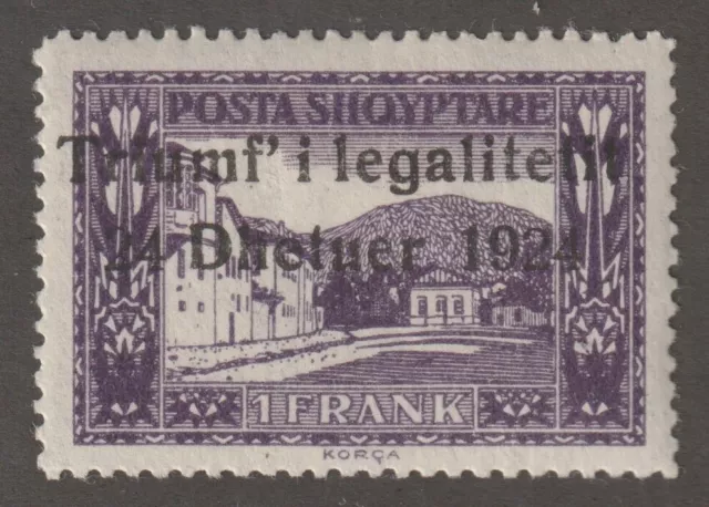 Albania 1924 #170 Korcha (overprinted) - VF MH