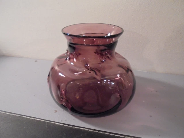 Petit Vase En Verre Mauve – Déco Simple Et Vintage, Sans Marque