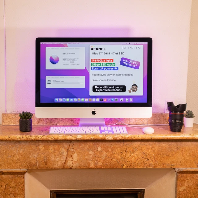 iMac Apple iMac 27 Ecran Retina 5K Intel Core i5 3,1 Ghz 8 Go RAM 256 Go SSD - Apple Mac de bureau