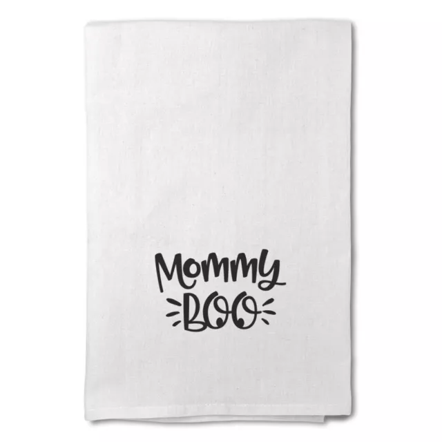 Decor Flour Kitchen Towels Mommy Boo Halloween Cleaning Supplies Dish Towels