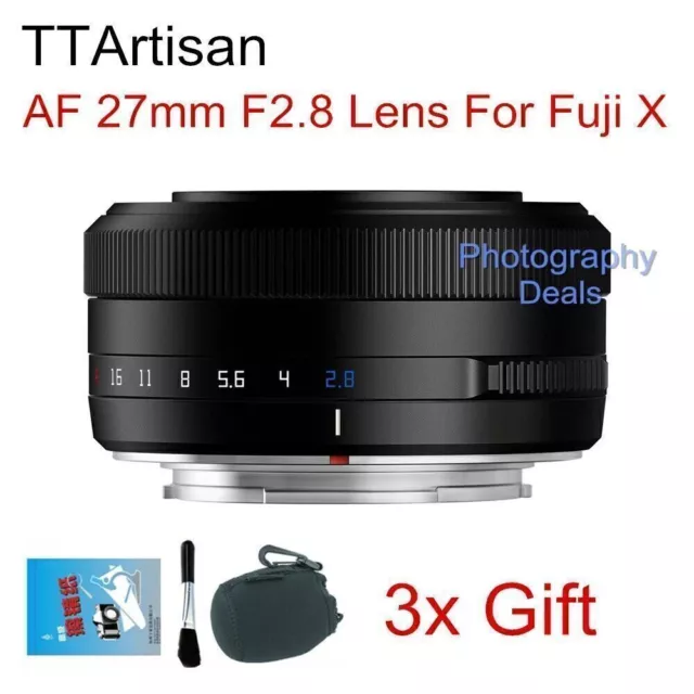 TTArtisan AF 27mm F2.8 Lens for Fujifilm XF Fuji X Mount X-T30 II X-T4 Camera