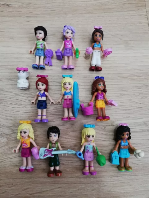 LEGO - friends X10 qty minifigure & X30 Accessories pack! + x1 Free Pet gift!