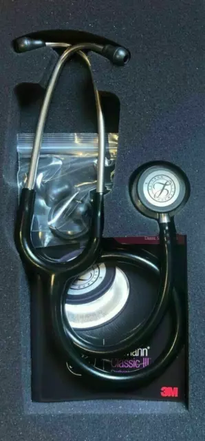 3M Littmann Classic III Stethoscope 5620 Black - we can engrave - Damaged box