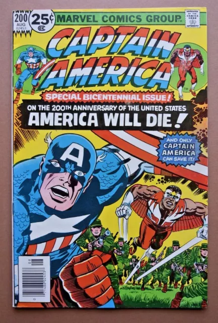 1976 Marvel Comics Captain America & The Falcon #200 Bicentennial Issue FN FN+