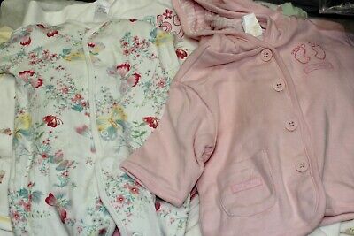 Job Lot Baby Girl All In One Pink Jacket Suit Sleep Suit Rompers Dress Etc. 0-3M