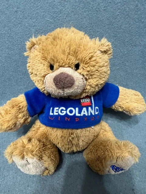 LEGO LEGOLAND WINDSOR Teddy Bear 7.5” Plush Blue T-Shirt 2009 Theme ...