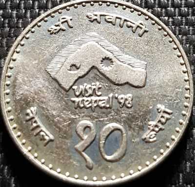 NEPAL VS2054 AD1997 Rs 10 Rupee  coin, Dia 25mm(+FREE 1 coin)#D4493