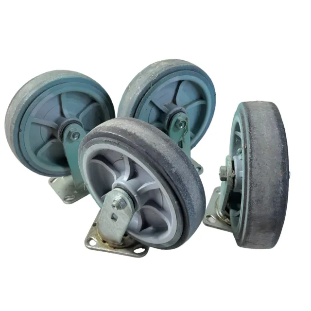 8" x 2" Heavy Duty Swivel Caster w/ Wheel Set of 4