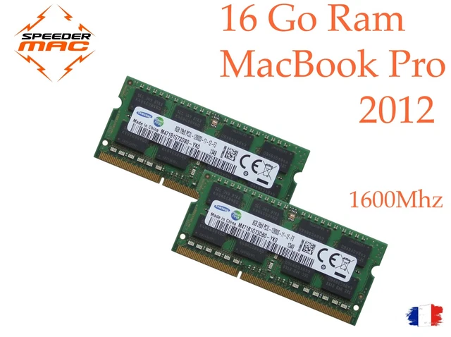 Kit RAM MICRON 16 Go (2x8 Go) DDR3 PC3-10600 Pour Portable - Occasion Testée Et Fonctionnelle