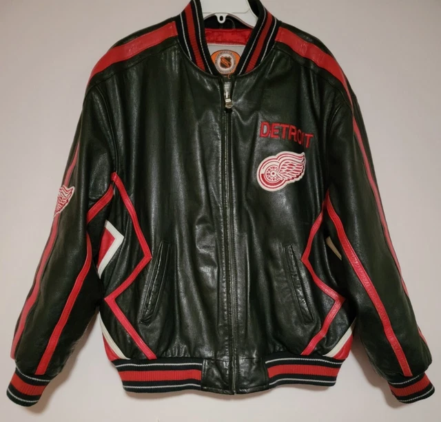 売りです 90s G-III NHL DETROIT RED WINGS レザースタジャン