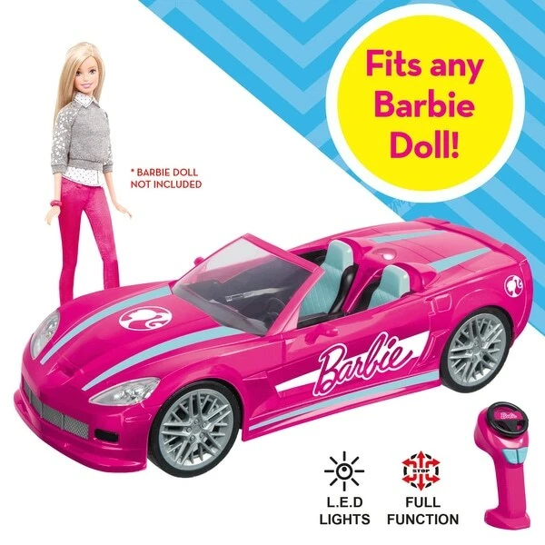 BARBIE RC DREAM Car Convertible Vehicle Remote Control £49.99 - PicClick UK