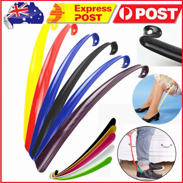 1/2/3PCS Shoe Helper Easy Sturdy Shoe Horn Long Plastic Handle Slip Aid Shoehorn