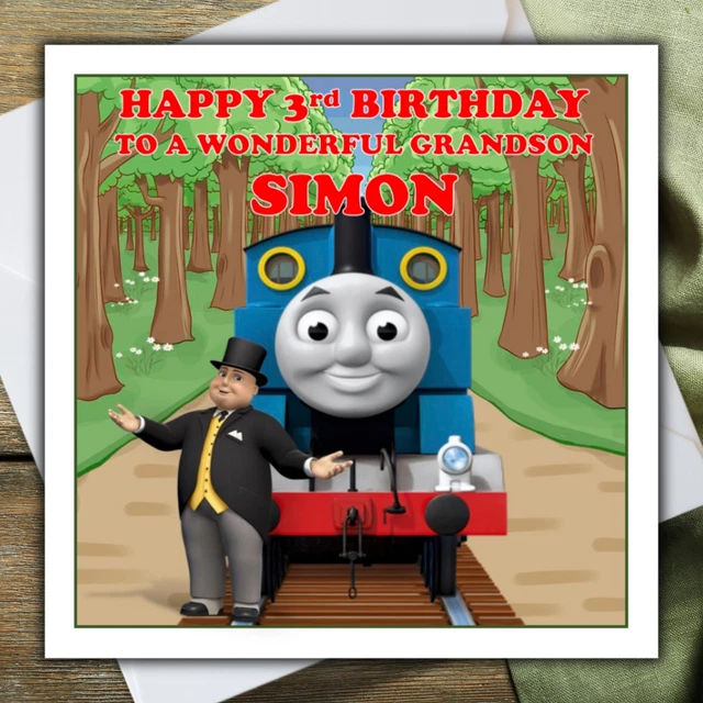 Personalised Thomas The Tank Engine Birthday Card - For Son, Grandson, Nephew - A5 Gloss Finish 5 thumbnail image
